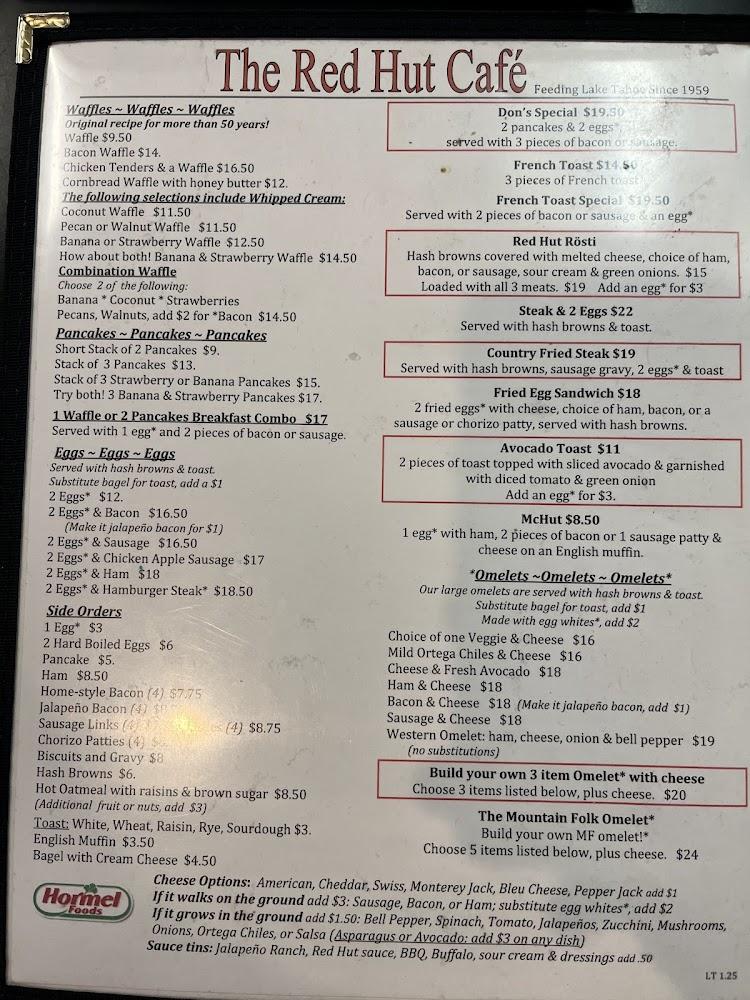 The Red Hut Cafe Menu image 3